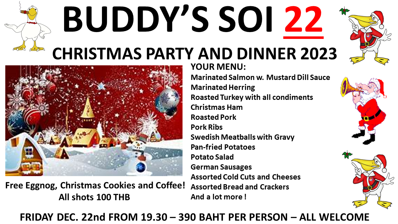 Buddy's Bar & Grill Bangkok - Christmas Party Sukhumvit Soi 22