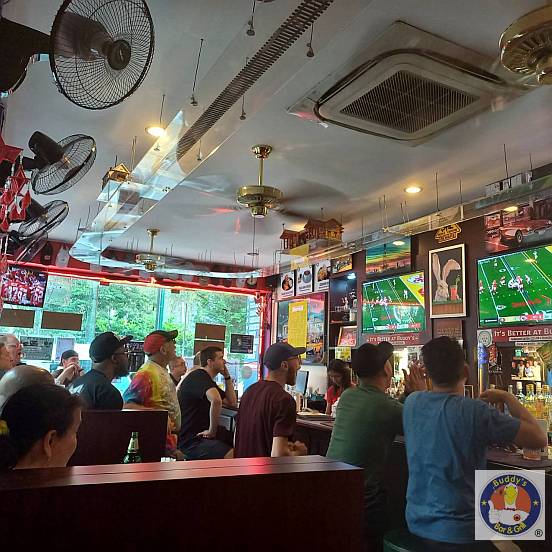 Watch all of your favorite sports at Buddy's Bar & Grill Bangkok