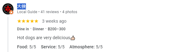 Another 5-Star review of Buddy’s Bar & Grill Soi 22 Bangkok December 2024