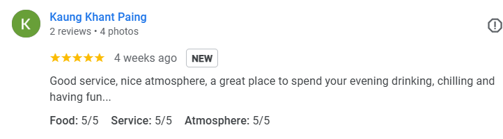 Another 5-Star review of Buddy’s Bar & Grill Soi 20 Bangkok September 2025