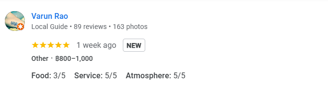 Another 5-Star review of Buddy’s Bar & Grill Soi 20 Bangkok September 2025