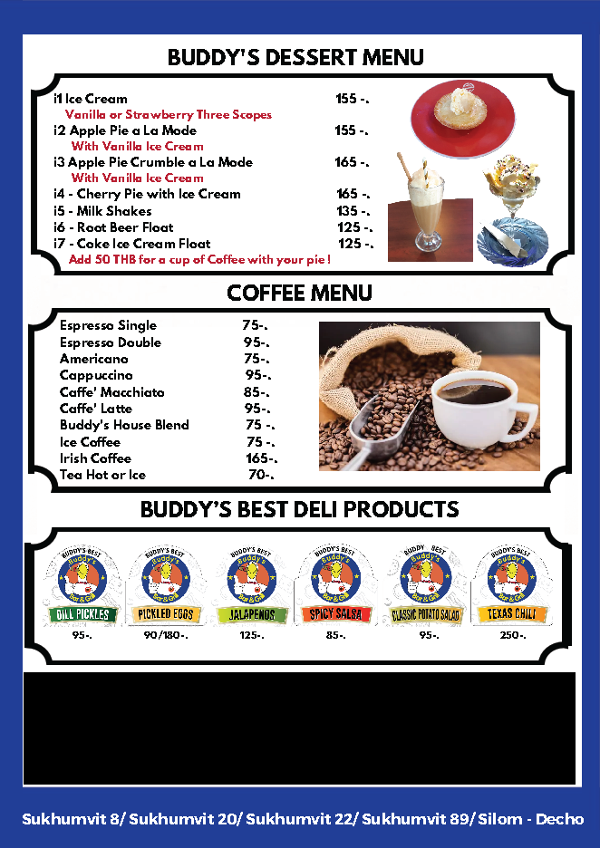 Great Food Delivery From Buddy's Bar & Grill Bangkok