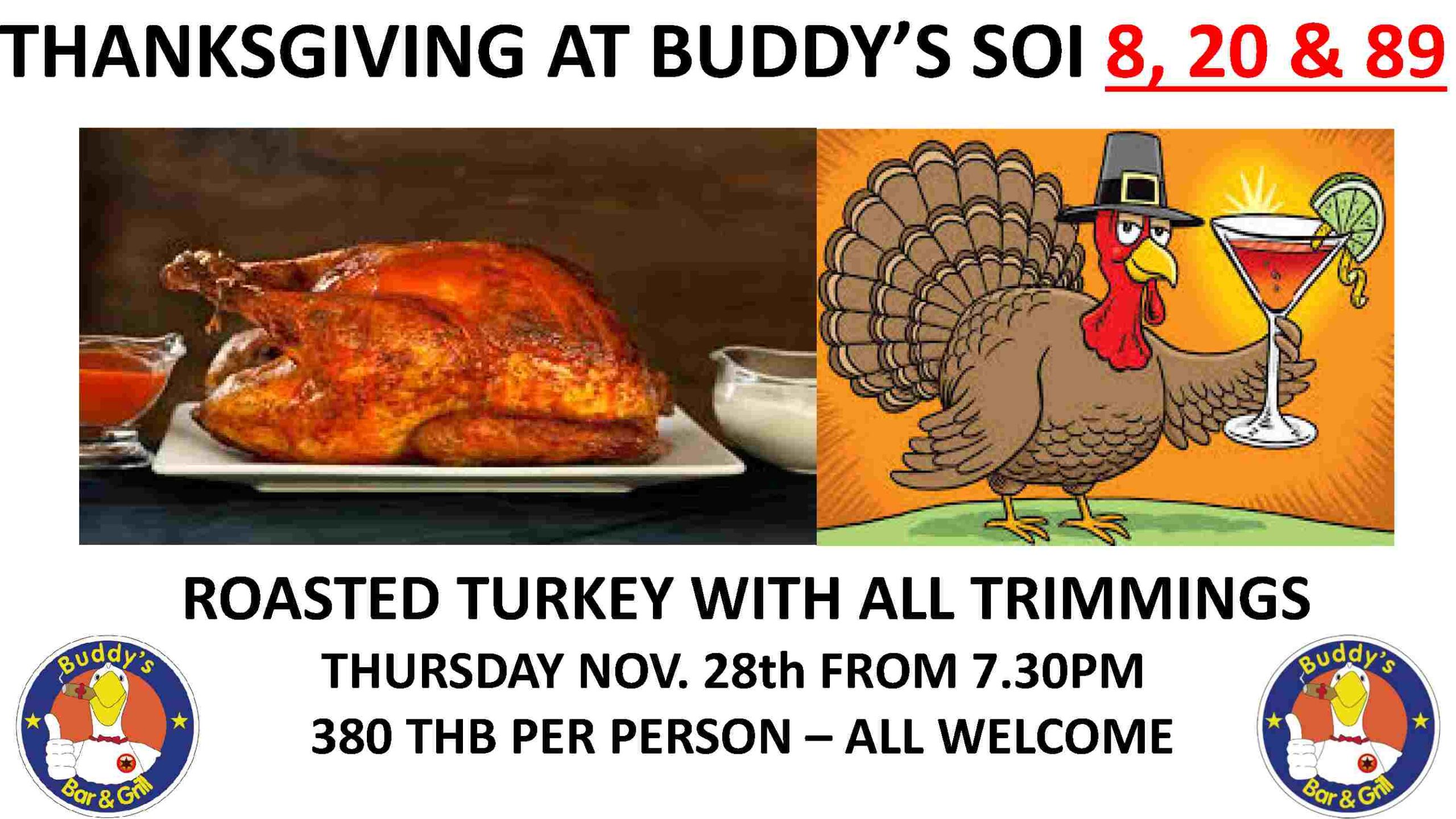 Thanksgiving 2025 Parties Soi 8, Soi 20, Soi 89