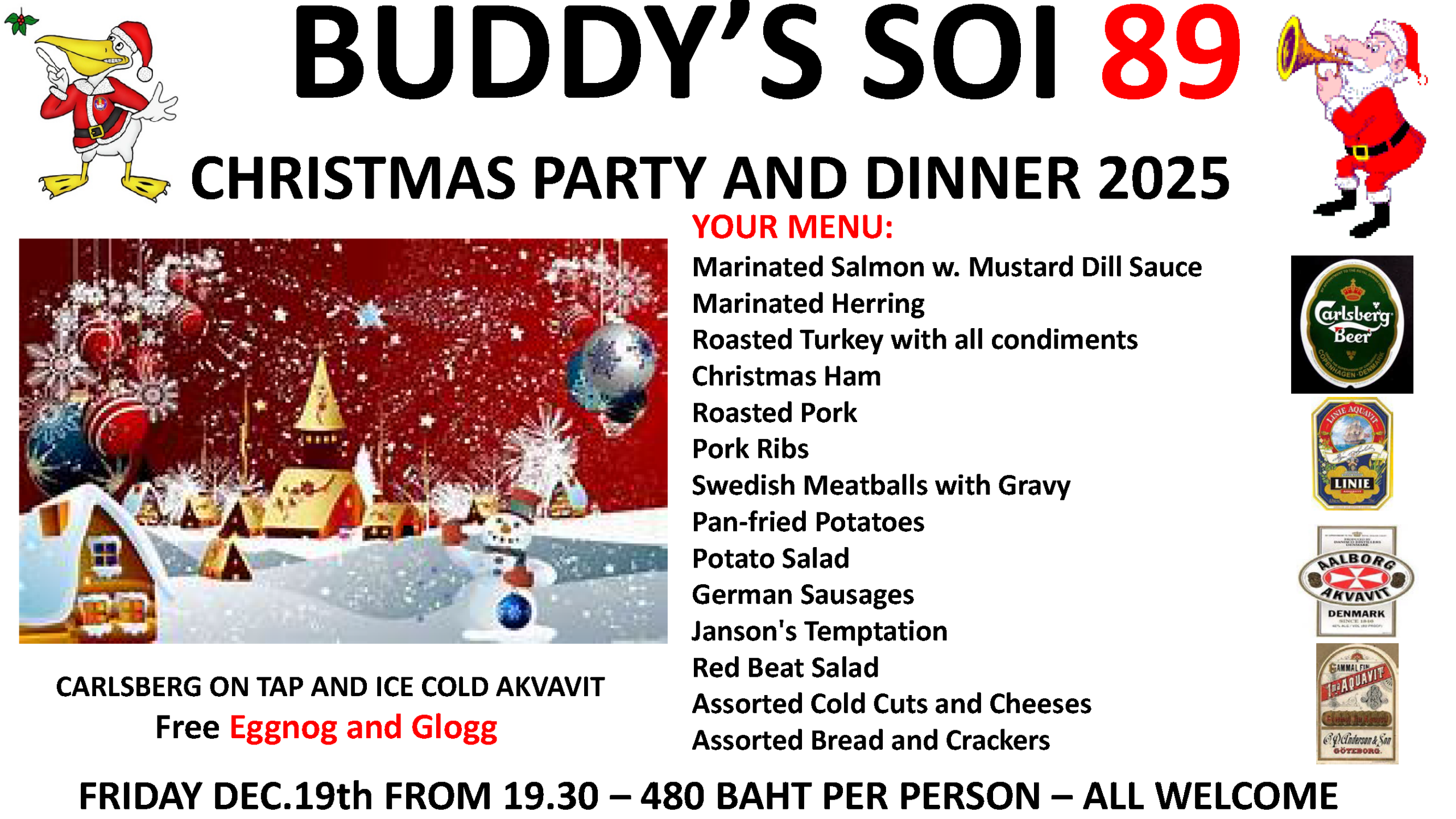 Christmas Party & Dinner at Soi 89 Bar December 19