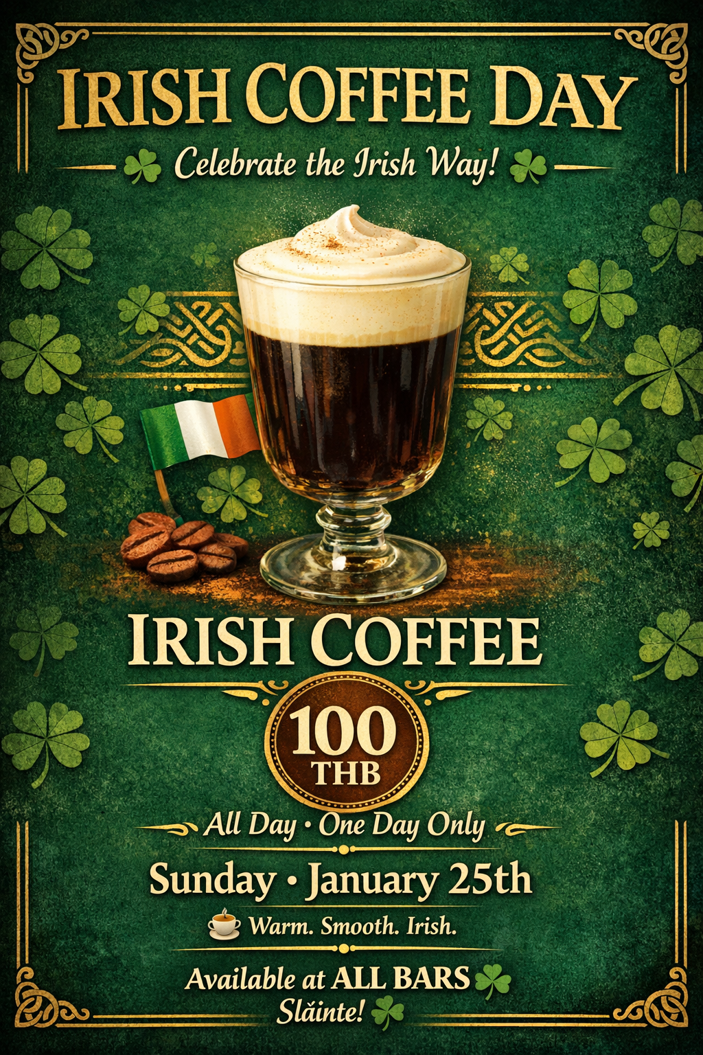 Irish Coffee Day – All Bars