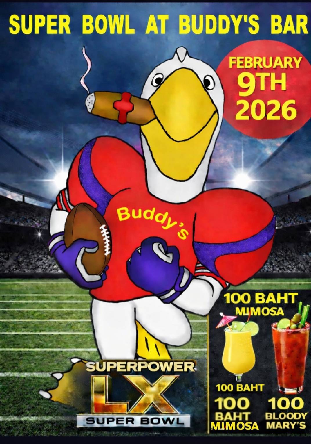 Superbowl LX Live at Buddy's