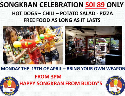 Songkran April 13-15 2026