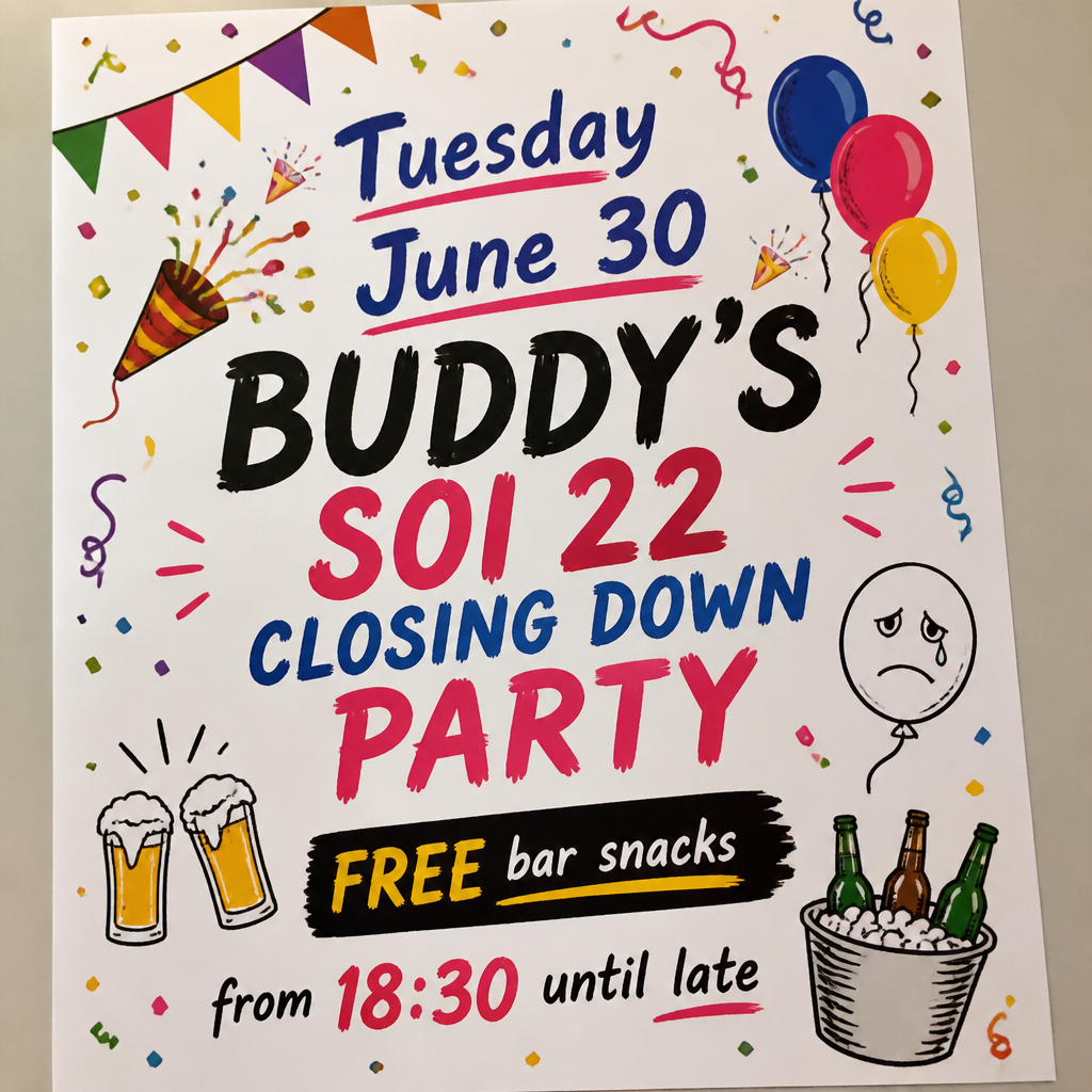 😢🍻❤️ END OF AN ERA AT BUDDY'S SOI 22 ❤️🍻😢